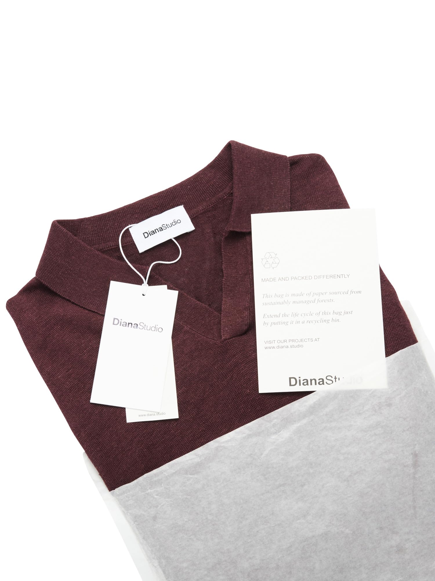 Diana Studio - Polo Senza Bottoni Rasata in Maglia, Uomo, 100% Lino, Maniche Corte, Casual Fit