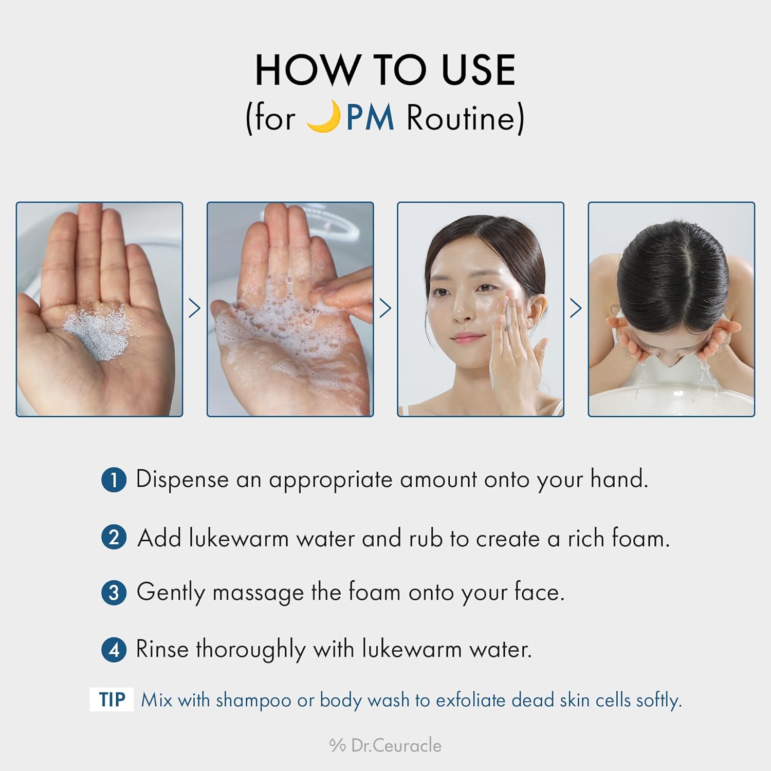 Dr.Ceuracle Pro Balance Enzyme Powder Face Wash - Korean Day and Night Natural Enzyme Powder Face Wash for Deep Pore Cleansing, Sebum Removing, pH Skin Balancing Care (Night Wash) - Image 7