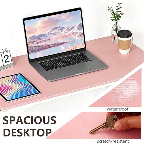 Vista 113 de BestOffice Escritorio para computadora, escritorio de oficina en casa, estilo moderno y simple para oficina en casa, estudio y escritura