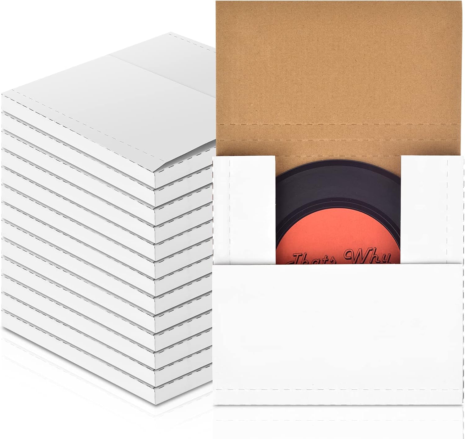 100 Pack 7 Inch Record Mailer Boxes Vinyl Record Mailers 45