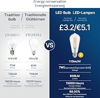 FLSNT E27 LED Vintage Izzó Mozgásérzékelős Automatikus 7W Meleg Fehér 2700K 2db 4