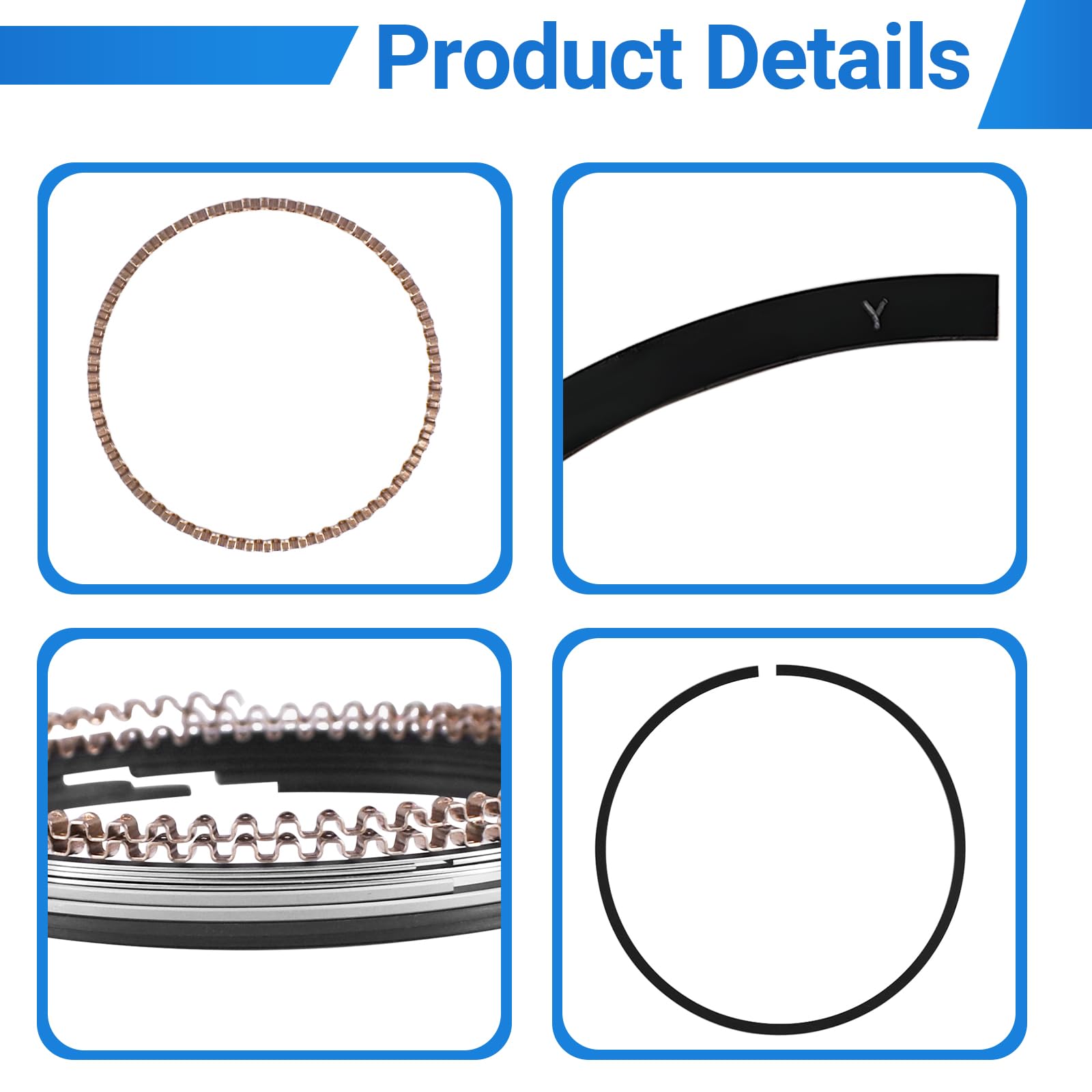 Dos juegos de anillos de pistón para motores Kohler CH25 CH26 CH730 CH735 CH740 CH745 CH750 y otros 24-108-14-s 2410814s