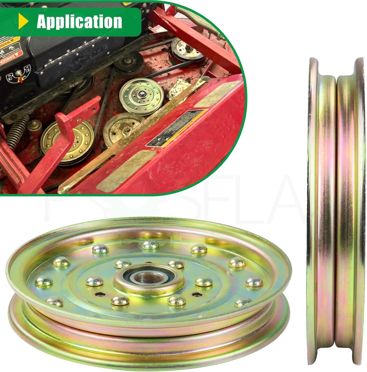 3 Pack 1-633109 Idler Pulley Replaces Toro 1-633109 Idler Pulley, Toro Pulley Part 132-9424, 116-4667 Flat Idler Pulley, 126-7685 eXmark 126-7685 Pulley for Toro Z400, Z553, Z558, Z580 Mowers