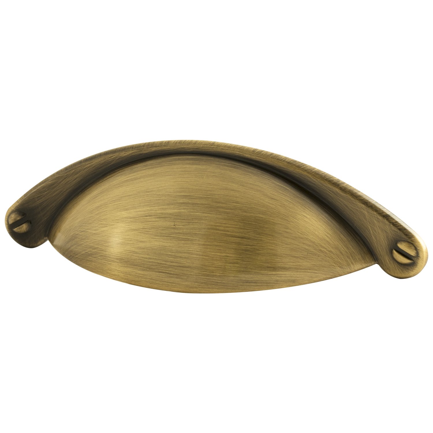 Hausen Antique Brushed Brass Kitchen Cupboard Wardrobe Drawer Cup Shell Half Moon Pull Handles