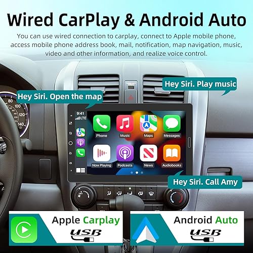 Miniatura 2 de EKAT Estéreo de coche desmontable de 10 pulgadas con Apple CarPlay y Android Auto, 10.1 pantalla táctil 1 DIN Radio con espejo Link/1080P/EQ