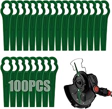 100Pcs Lames en Plastique de Rechange, 83mm Rechange en Plastique, Accessoires pour Lames en Plastique Compatibles avec les Coupe-bordures Sans Fil pour Einhell GC-CT 18/24 Li (Vertes)