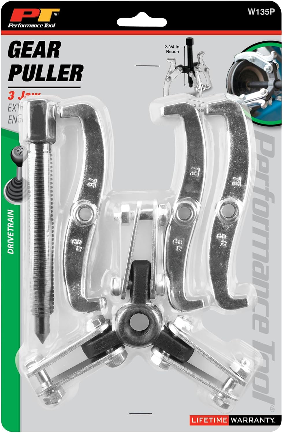 Performance Tool 3" 3-Jaw Gear Puller - W135P