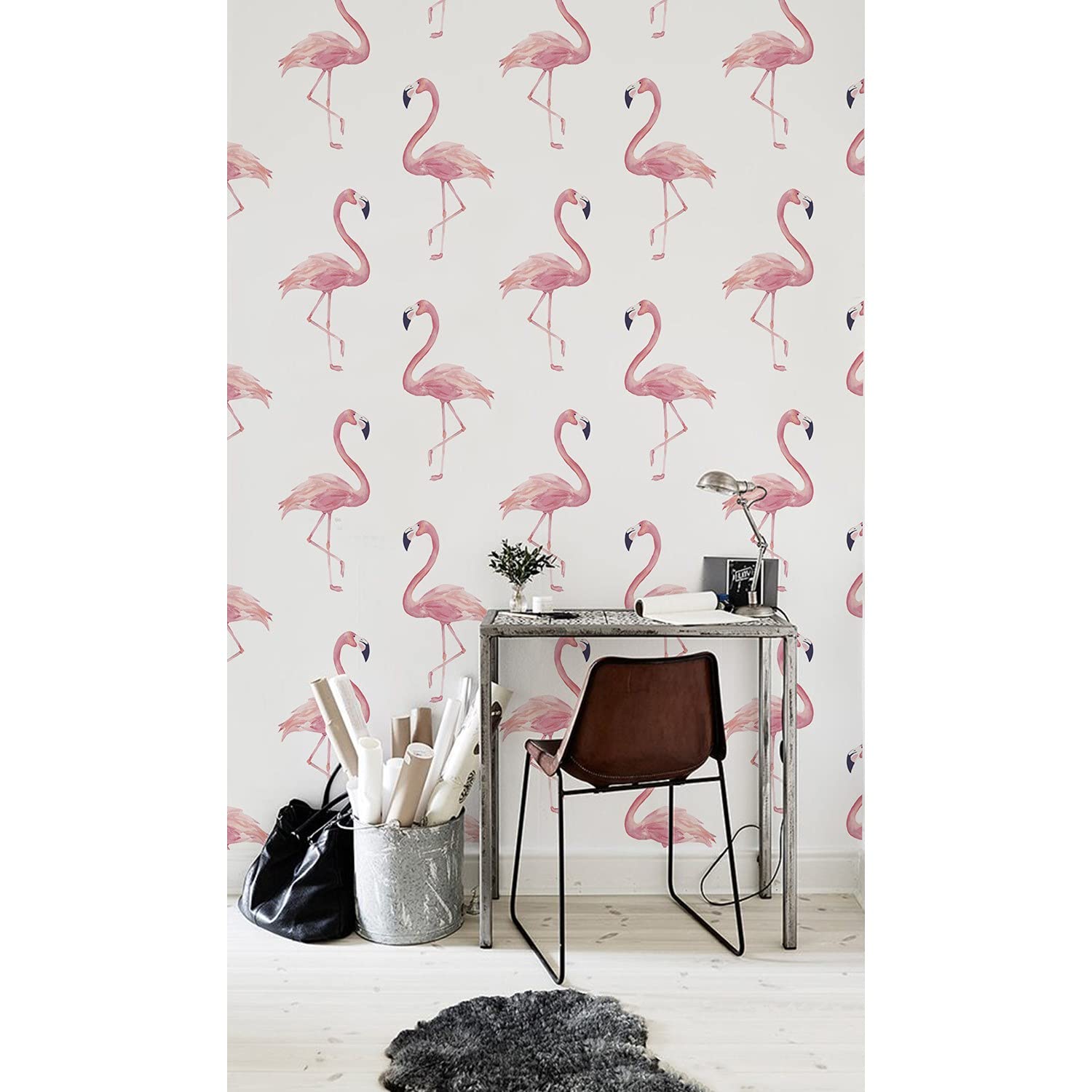 Stickers Muraux Flamant Rose pour Décoration Cuisine et Salon Ambiance Exotique