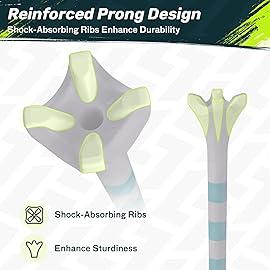 SAPLIZE Upgraded 4-Prong Golf Tees, Pack of 50 (3-1/4), Unique Golf Gifts for Golfers