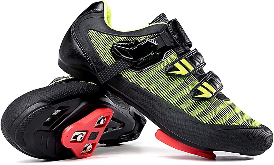 ARTVEP Heren Radschoenen Damen MTB Fietsschoenen Compatibel met Look SPD SPD -SL Delta Lock Pedal Reitschoenen Compatibel met Peloton Schoenen Weiß EU 39/245
