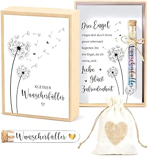 Wunscherfüller Geldgeschenk Box, Geschenkverpackung mit Plastikröhrchen & Jutesack, Kreative Geldgeschenke für Geburtstag Hochzeit Abschluss Jugendweihe Jubiläum