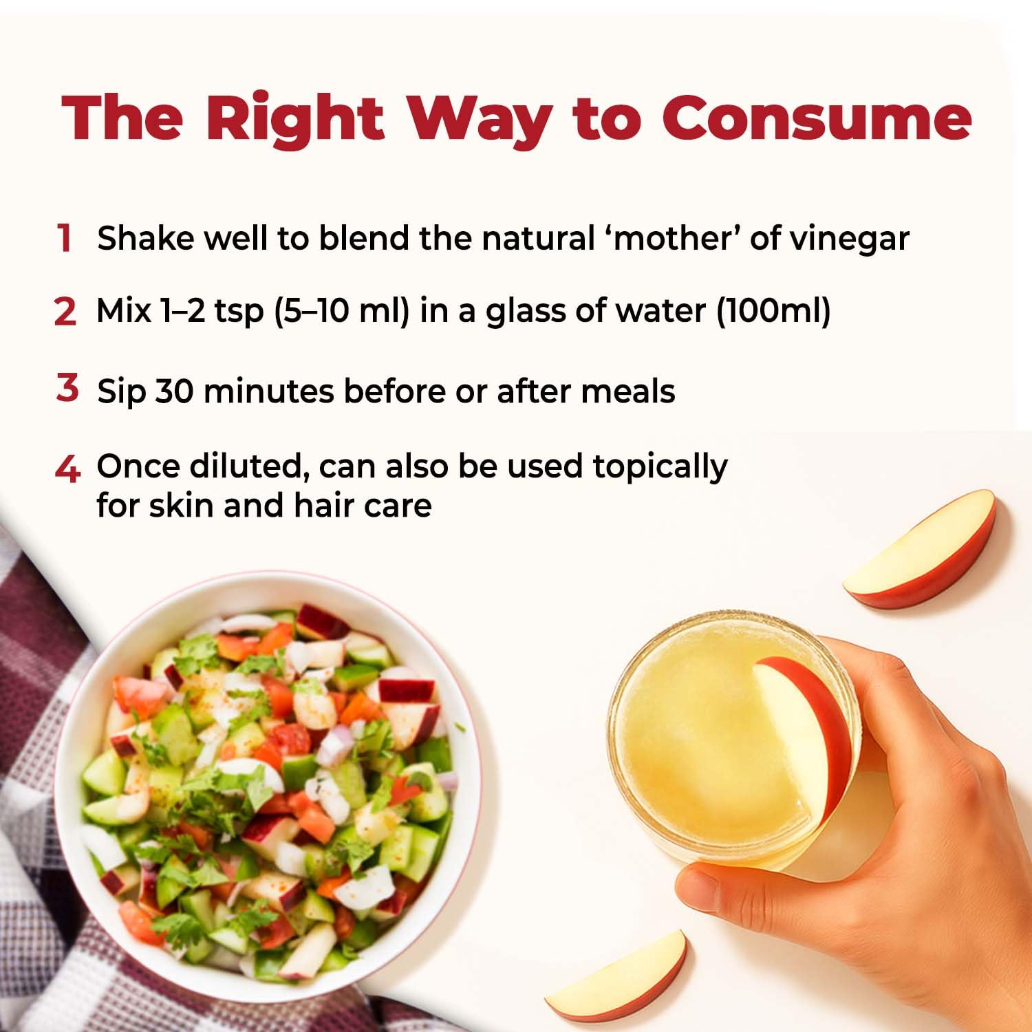 Zandu Himalayan Apple Cider Vinegar with 2X Mother | Scientifically Tested | Raw, Unfiltered, Unpasteurized | Supports Healthy Weight & Digestion | 100% Himalayan Apples | 500ml 4