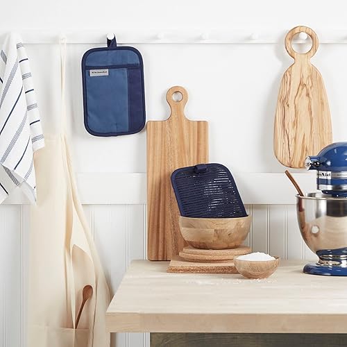 Miniatura 8 de KitchenAid Beacon - Juego de soportes antideslizantes de dos tonos, batidobeige, 7 x 10 pulgadas, 2 piezas