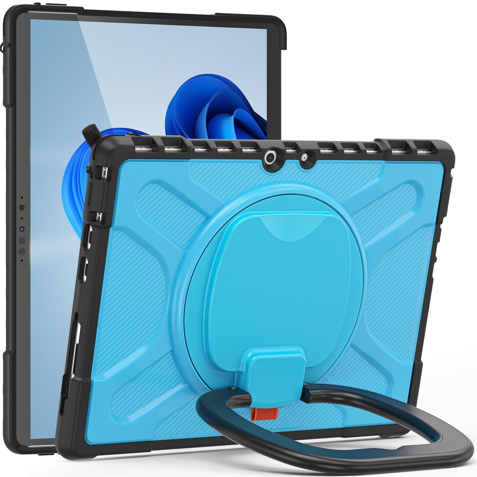 Coque Microsoft Surface Pro 13" antichoc avec support intégré bleu robuste - 8