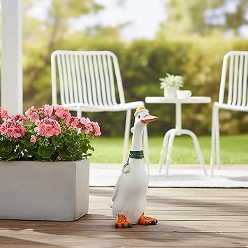 Porch Goose Garden Statue, Porch Goose Statue for Outdoor Decor