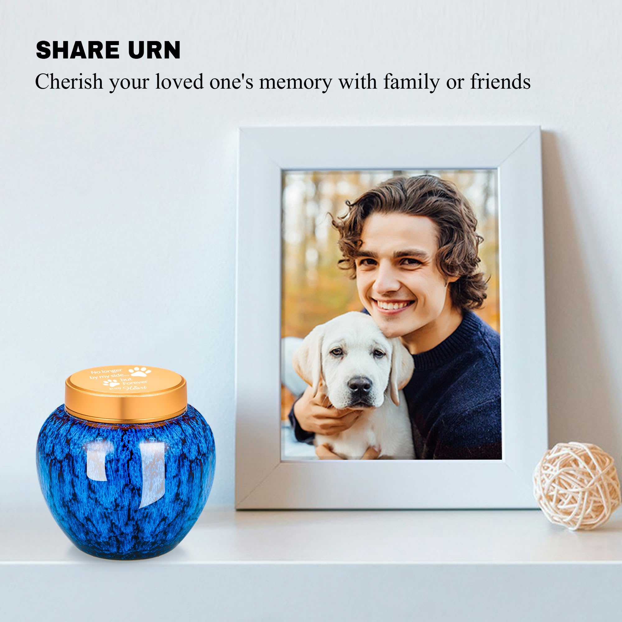 Gredstar Small Keepsake Urns for Ashes, Decorative Funeral Memorial Urn, No Longer by my Side - Image 3