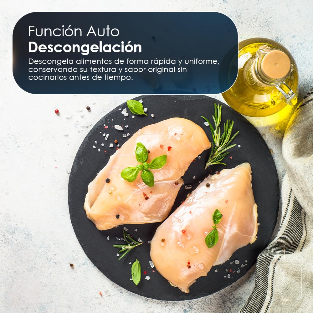 Hyundai Microondas 20 Litros Básico Blanco HMW2701. 700W, 5 Programas, Modo Descongelación, Revestimiento Interior, Fácil Limpieza, Temporizador 35min.