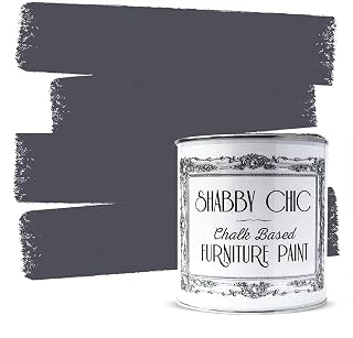 Shabby Chic Chalk Furniture Paint: Luxurious Chalk Finish Craft Paint for Home Decor, DIY, Wood Cabinets - All-in-One Paints with Rustic Matte Finish [Anthracite] (Dark Gray) - (Liter Covers 129 sf)
