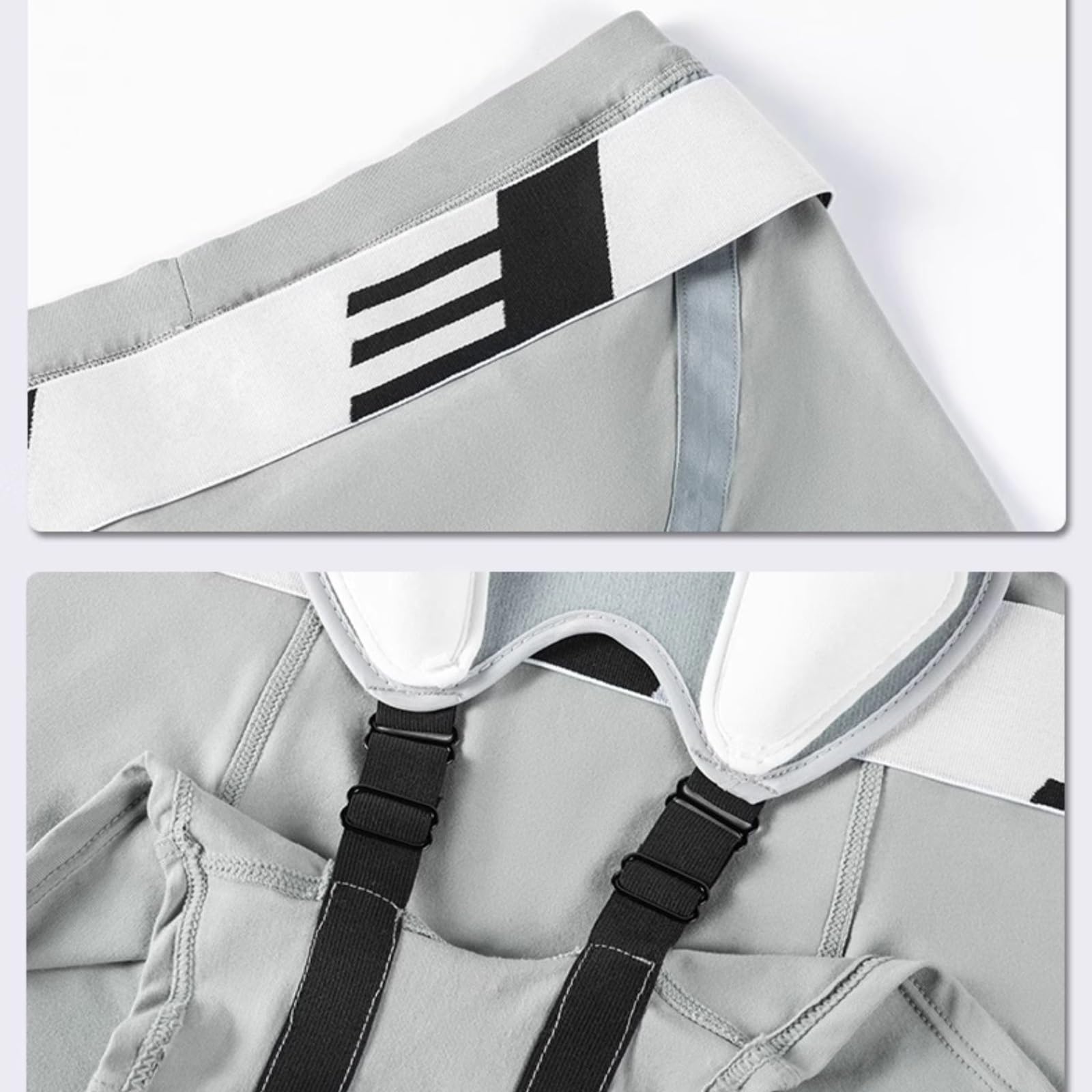 Ropa Interior para Hernias Masculinas, Braguero Hernia Inguinal Hombre, con 4 Almohadillas de Compresión Extraíbles