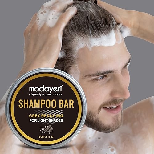 Miniatura 8 de Grey Hair Restoring Solid Shampoo Bar - Carbón de bambú Tratamiento especial para oscurecer naturalmente el cabello gris y blanco, 2.15 onzas