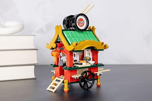 Miniatura 9 de Exclusiva barra de carrito de sushi Mini City  Modelo de diseño personalizado  Compatible con Lego y otras marcas importantes de bloques de
