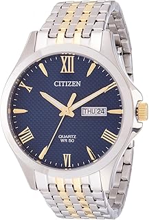 ساعة للرجال موديل BF2024-50L من سيتيزن - لون فضي & ذهبي، انالوج