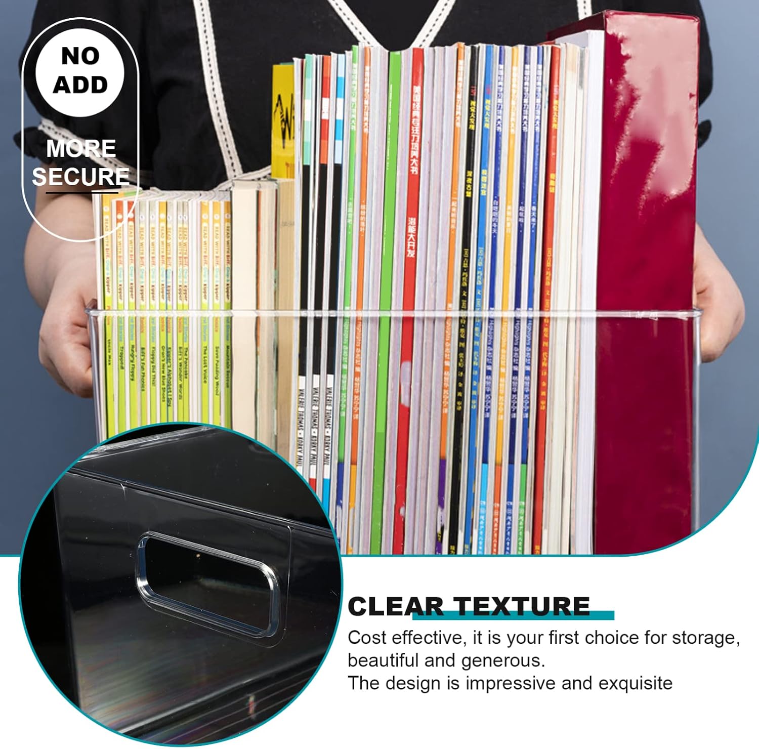 Mobestech Clothes Storage Basket Design Storage Bin Home Office Use Plastic Compact