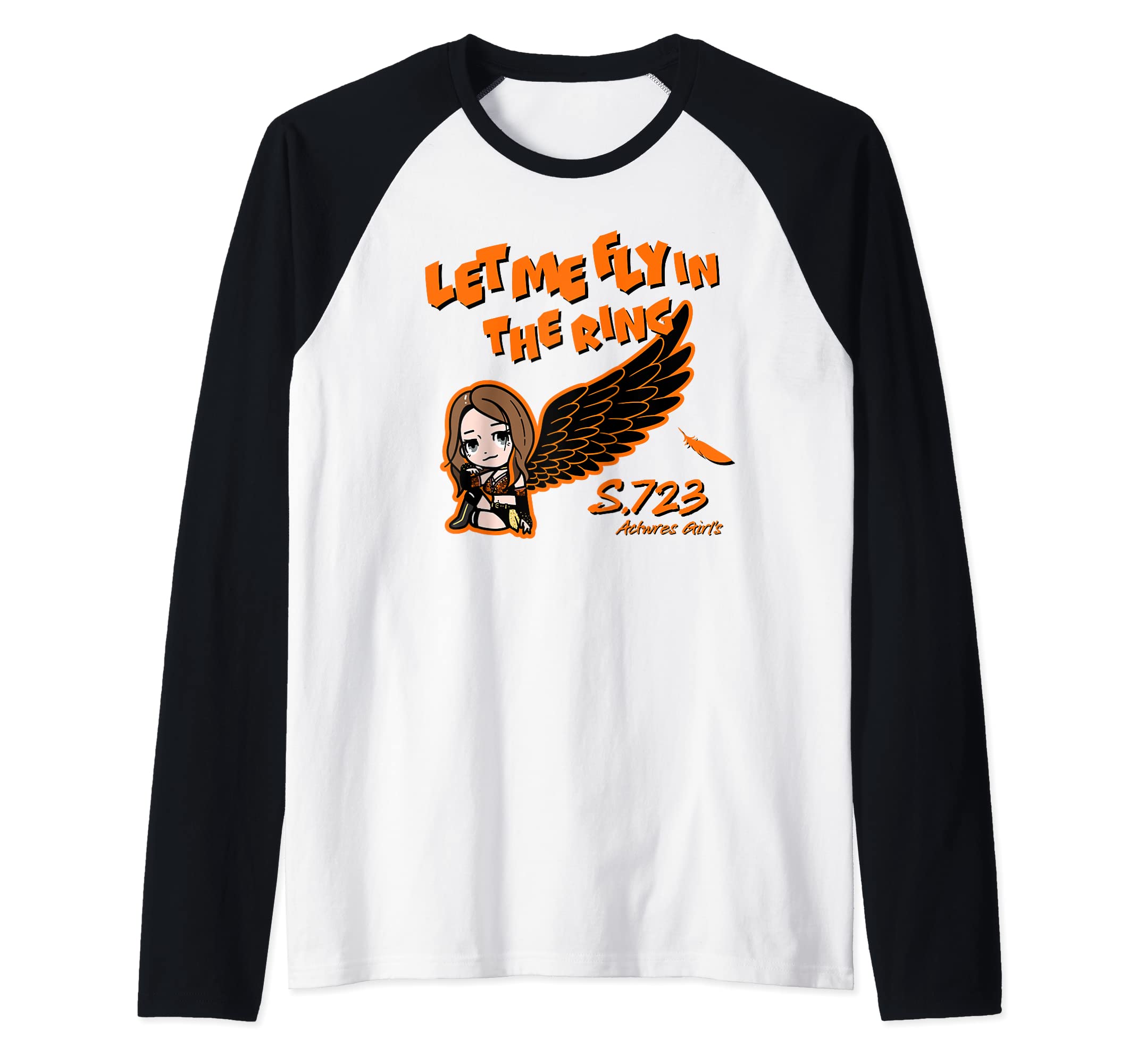 Actress Girls Characters SN001 Women's Pro Wrestling Raglan Baseball Tee