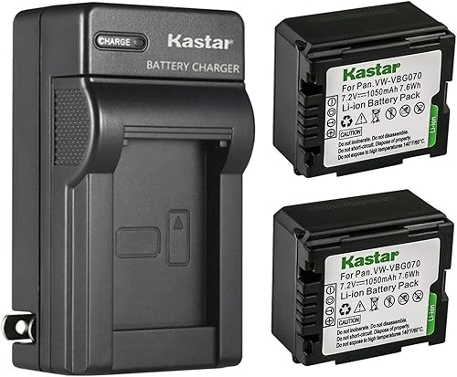 Miniatura 7 de Kastar Paquete de 1 batería y cargador de pared de CA de repuesto para batería Panasonic VW-VBG070, Panasonic SDR-H60, SDR-H60S, SDR-H60P,