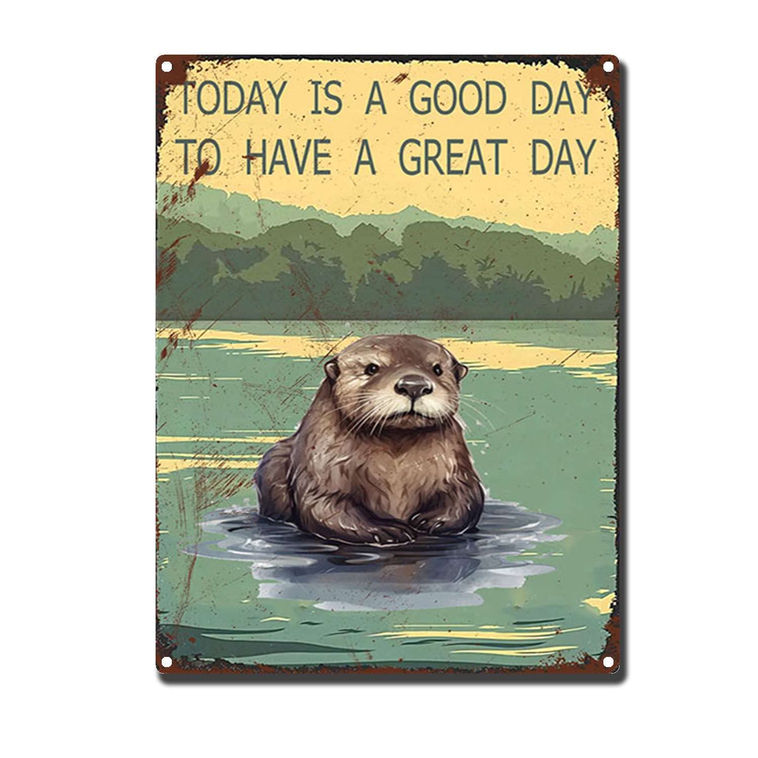 HYCLAM Vintagemetal SignToday is A Good Day to Have A Great Day Nostalgic Vintage The Garage Indoor Metal Wall Decor The Mural 12x16inch-Tin Sign