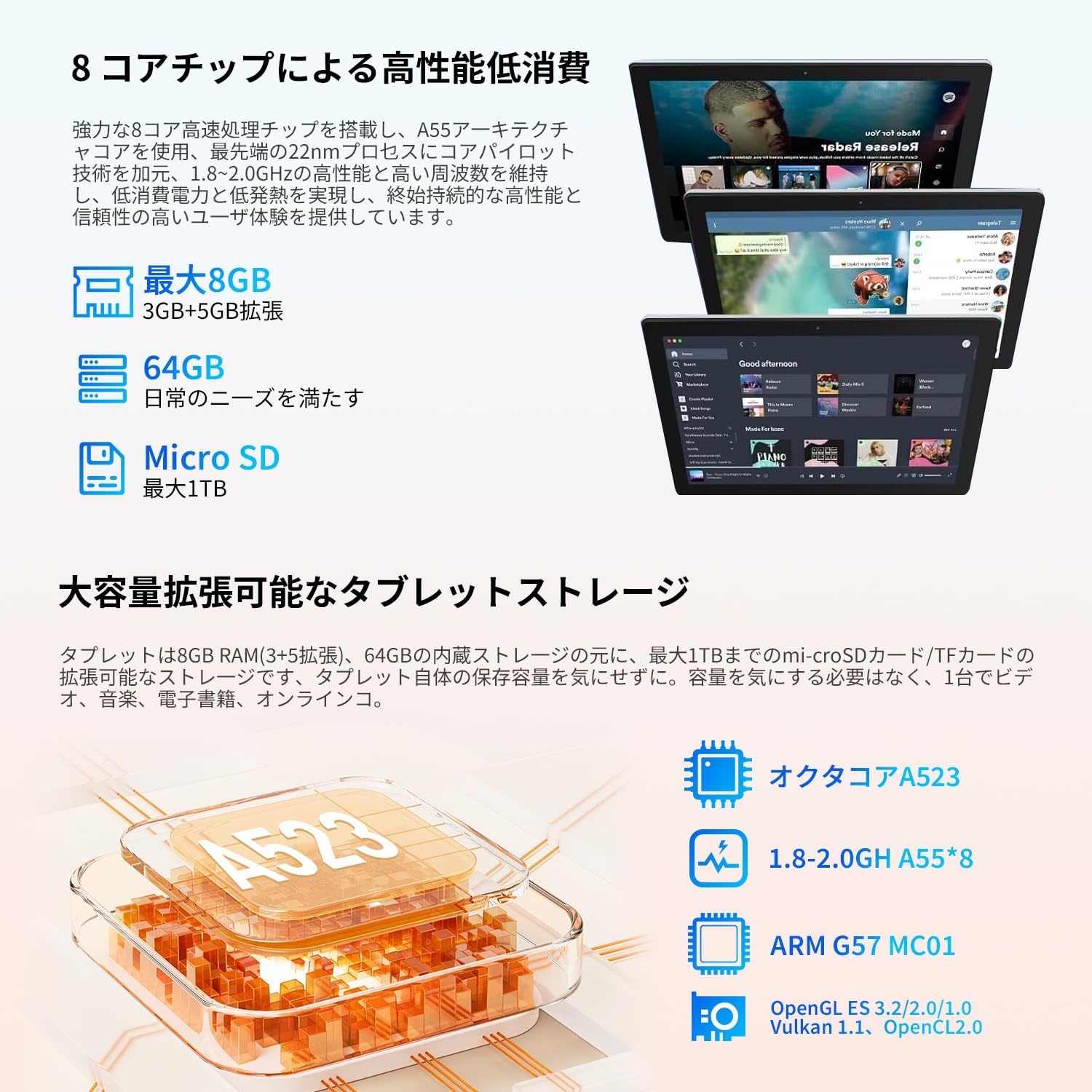 大人気商品✨新品✨Android 15 タブレット 10インチ wi-fiモデル 顔認証 説明書付 Amazon.co.jp: 2025新登場·Android 15 タブレット - タブレット 10
