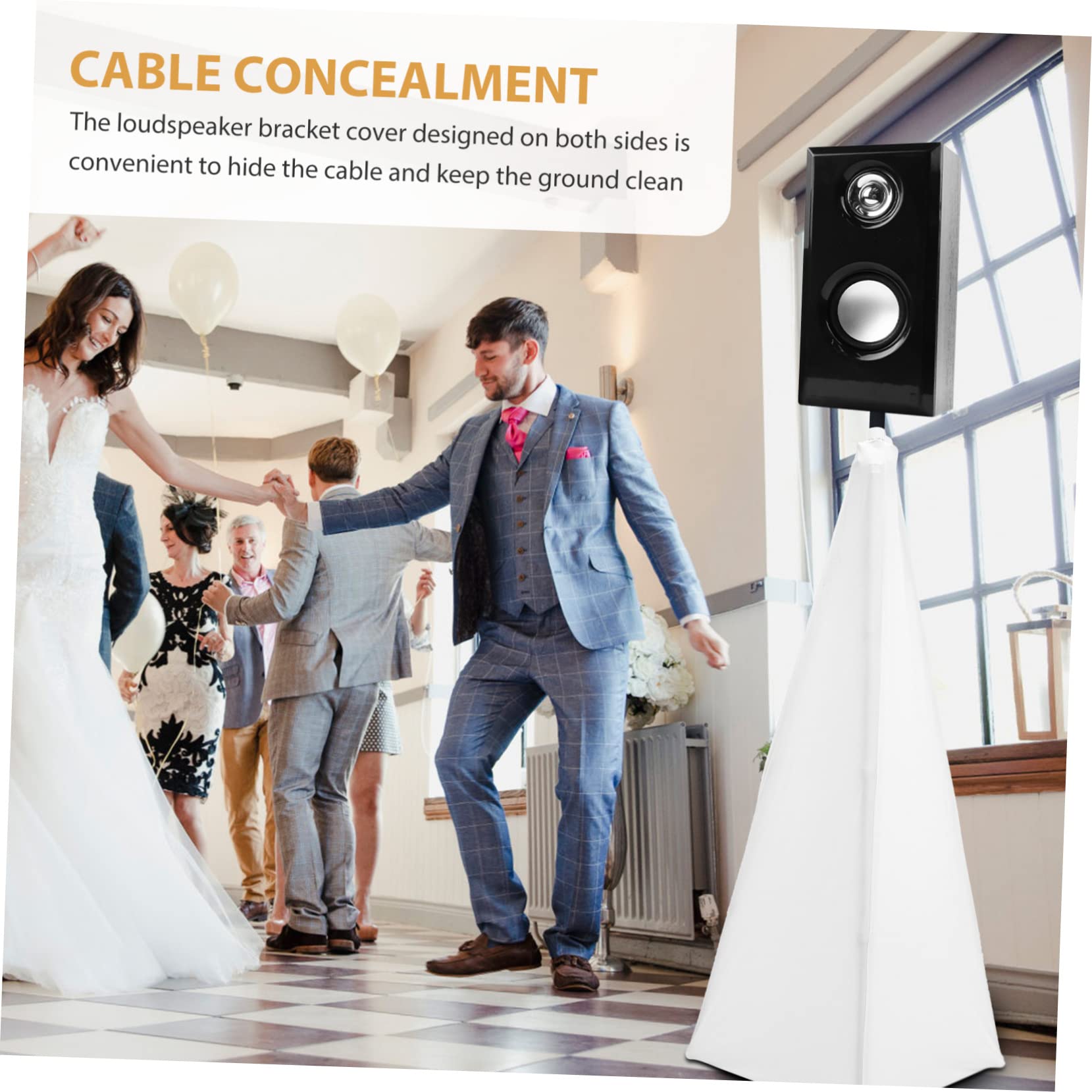 POPETPOP Lautsprecherständer Abdeckung - Zweiseitig, Staubabweisend | Für Veranstaltungen & Bühnen