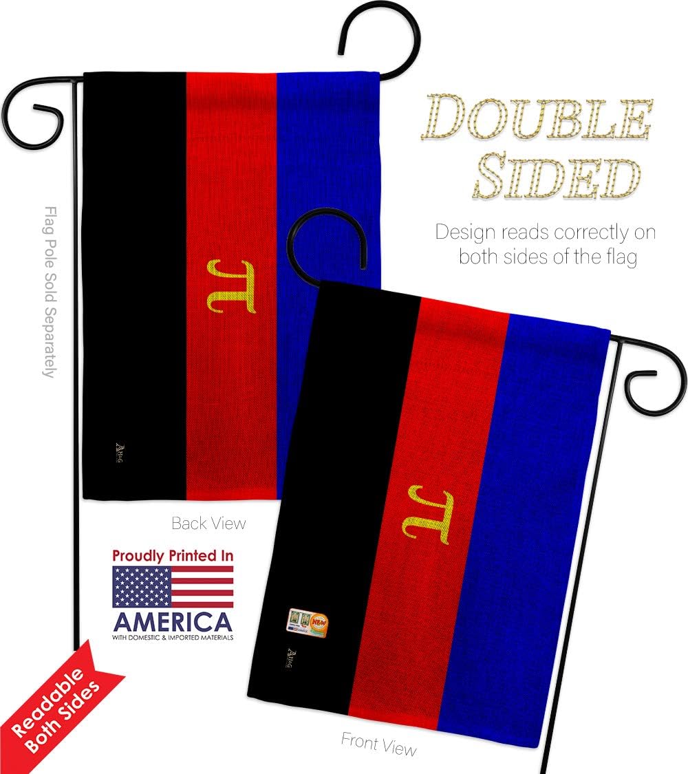 Polyamory flag Garden Support Pride Rainbow Love LGBT Gay Bisexual Pansexual Transgender Small Decorative Gift Yard House Banner Double-Sided Made In USA 13 X 18.5