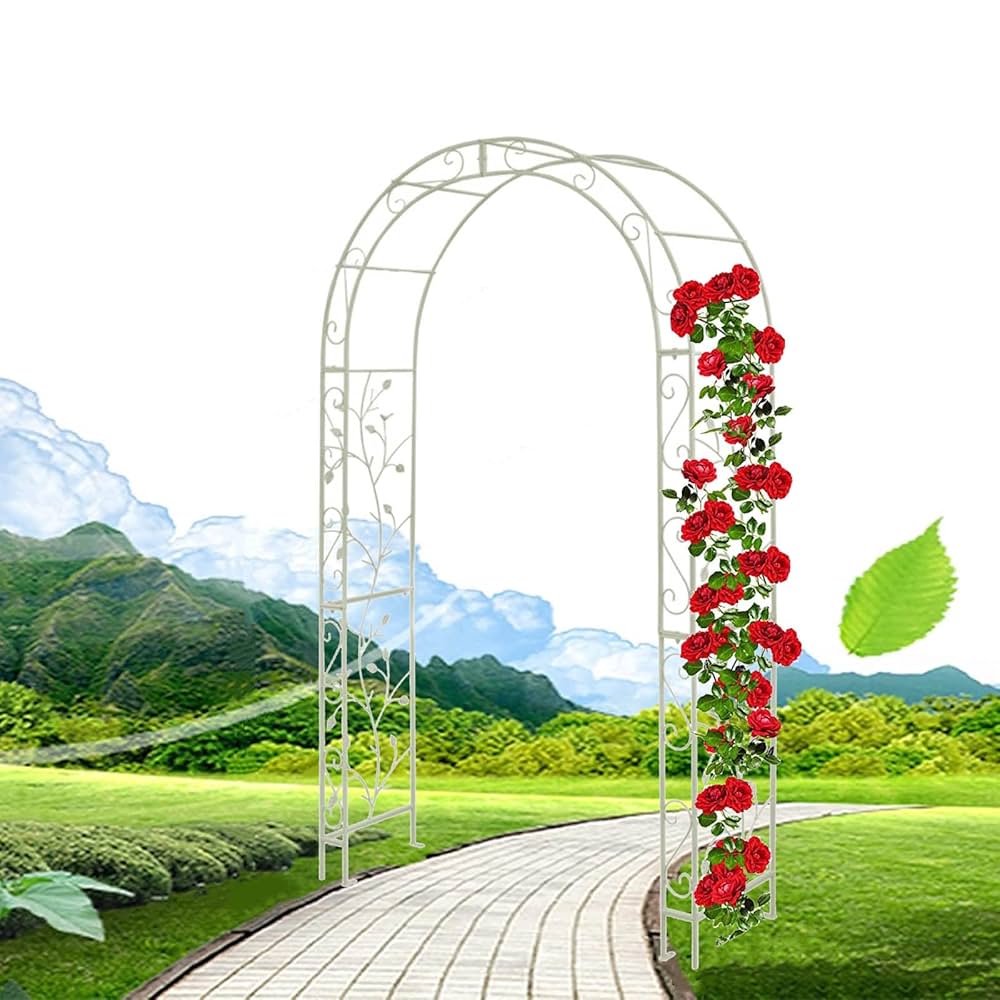Amazon.co.jp: 高さ220cm バラアーチ 薔薇アーチ 鉄製 ガーデン
