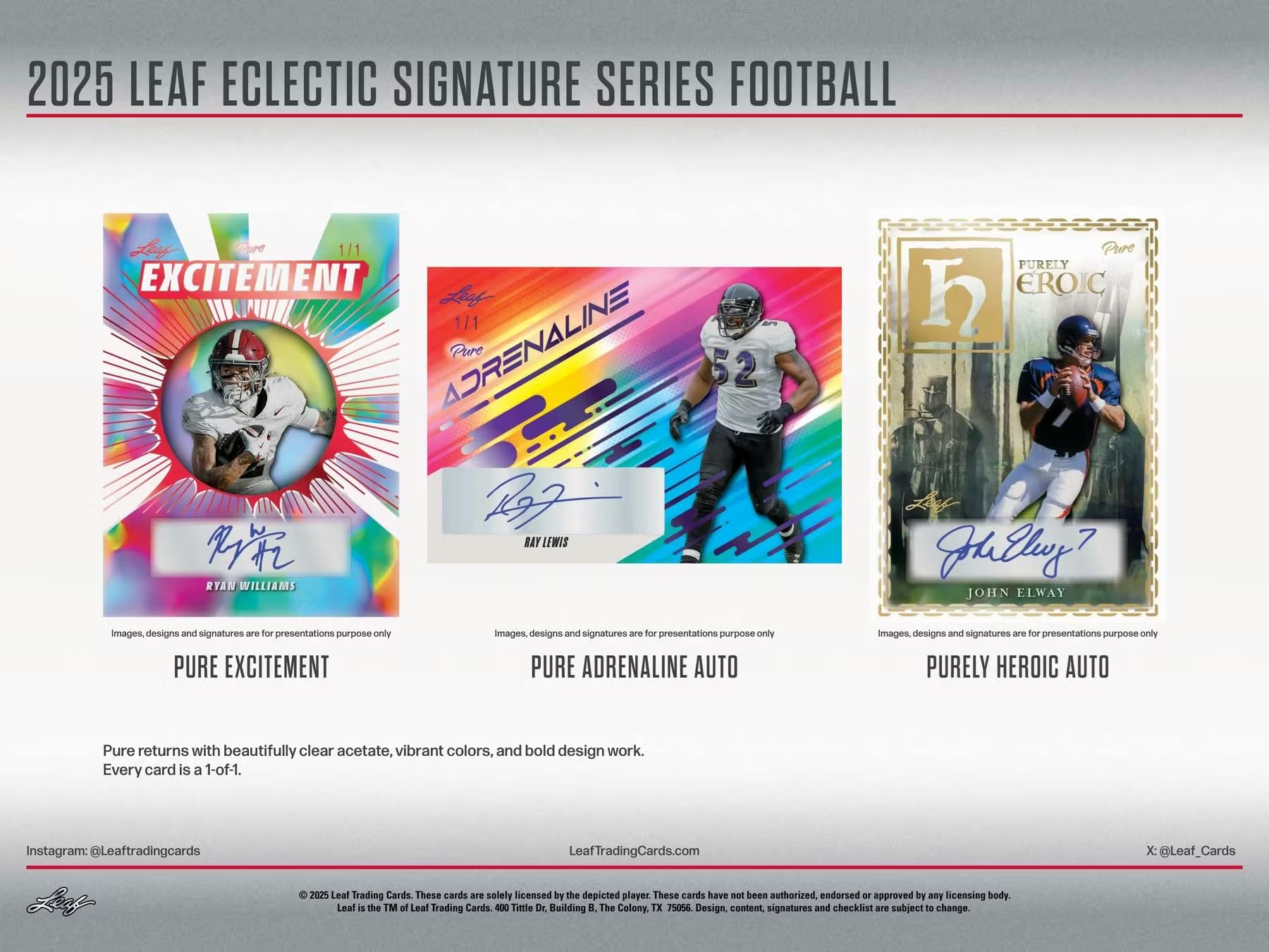 Amazon.com: 2025 Leaf Eclectic Signature Series Football Mythical
