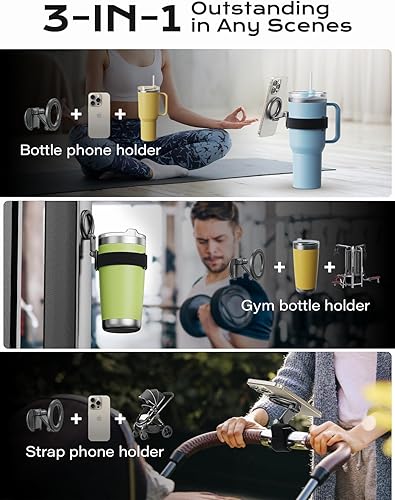 Miniatura 2 de Fit Magsafe - Soporte magnético para botella de agua, gimnasio, cochecito, teléfono, accesorios para Stanley, Owala Yeti Hydrojug, vaso ajustable de