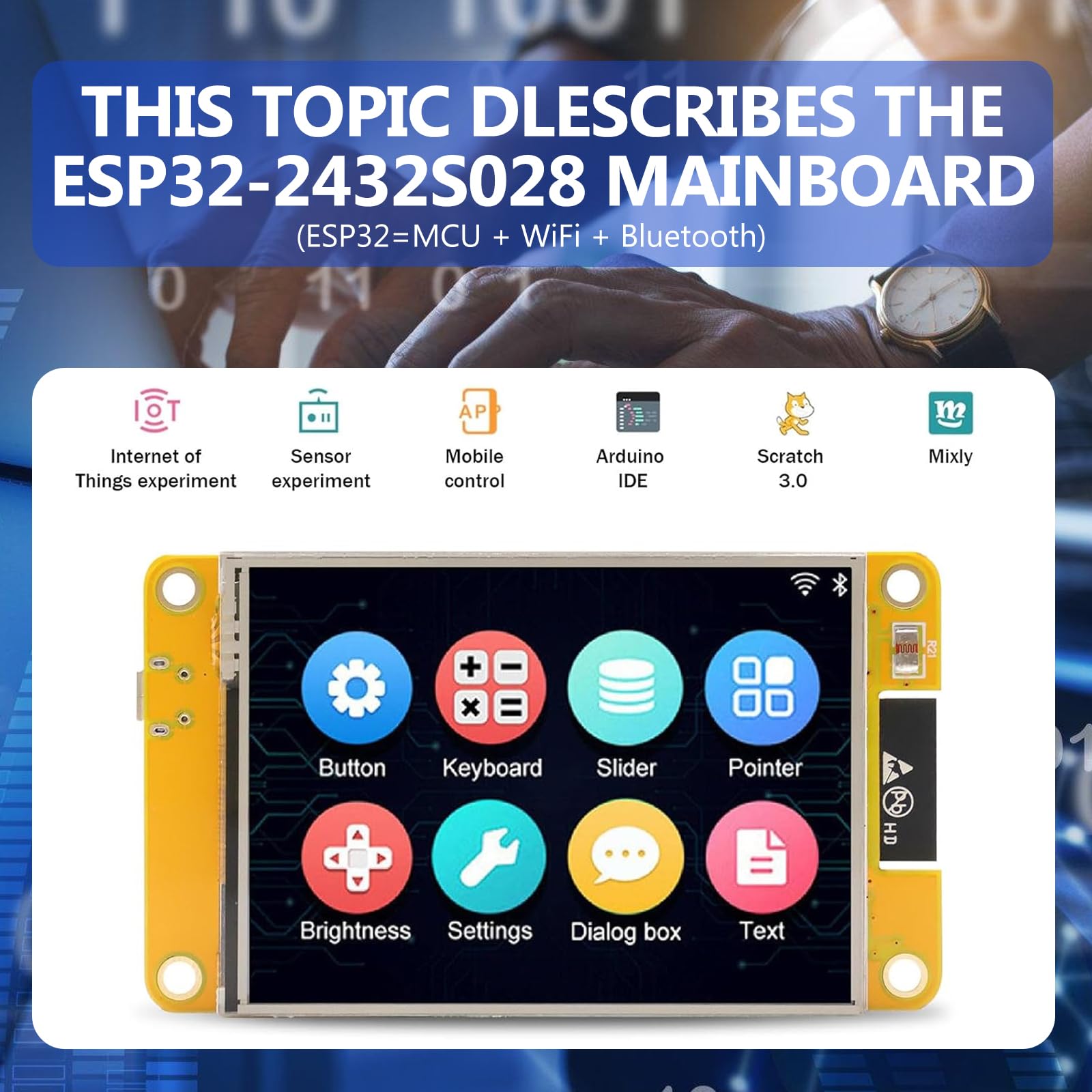 Vegena ESP32 Display, Pantalla 2.8" ESP32, Módulo de Desarrollo, Monitor Táctil WiFi Bluetooth 2.8" 240x320 Compatible con LVGL