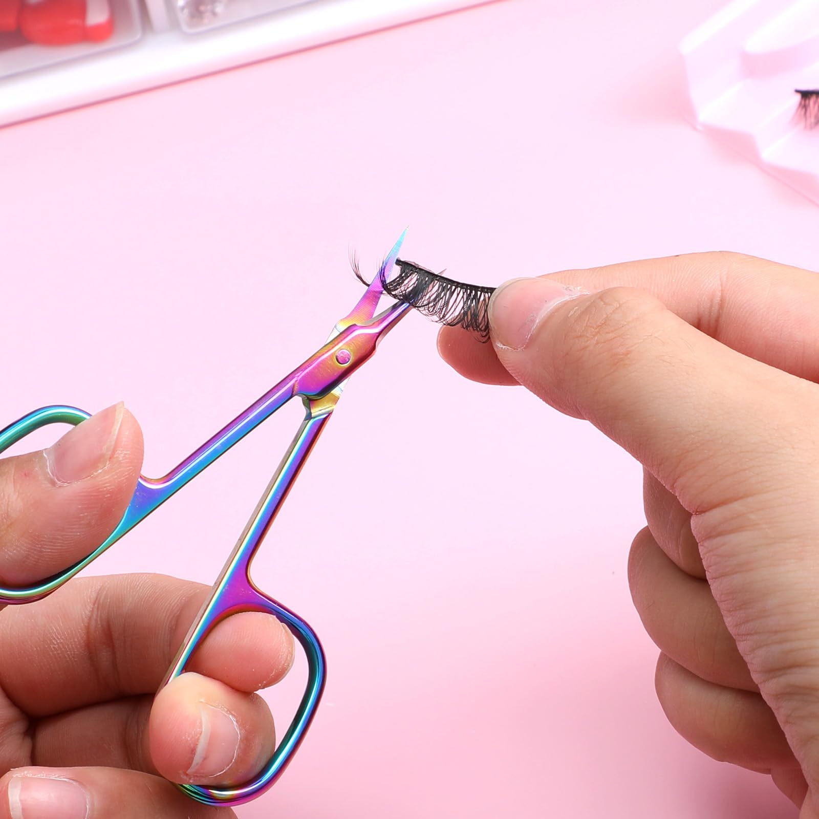 Gebogene Nagelhautschere, Edelstahl Nagelschere Hautschere, Extra Feine Gebogene Spitze Professionelle Nagelschere zur Nagelhautpflege, Nagelhautschneider