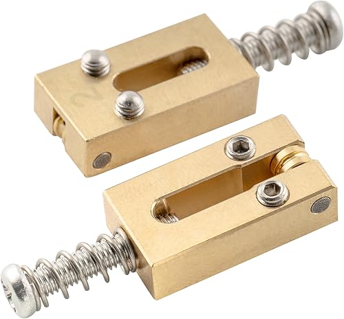 Miniatura 19 de Musiclily Sillas de puente de guitarra de latón ultra de 0.413 in, sillín de puente de trémolo para Fender Telecaster Tele Stratocaster Strat ST TL