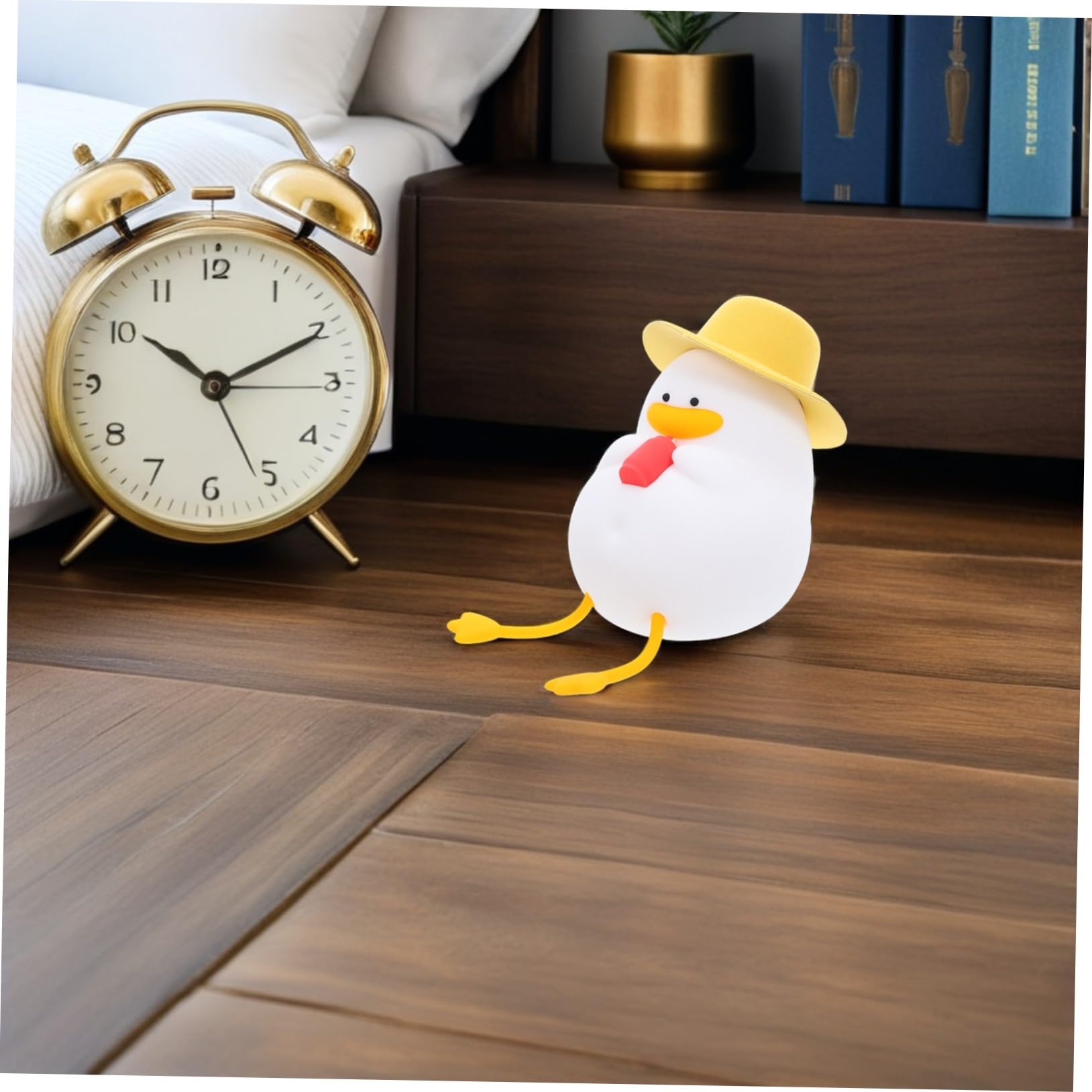 Angoily Luz de Noche de Guardería Luz LED para Dormir Forma de Pato de Silicona Control Táctil para Habitación Infantil