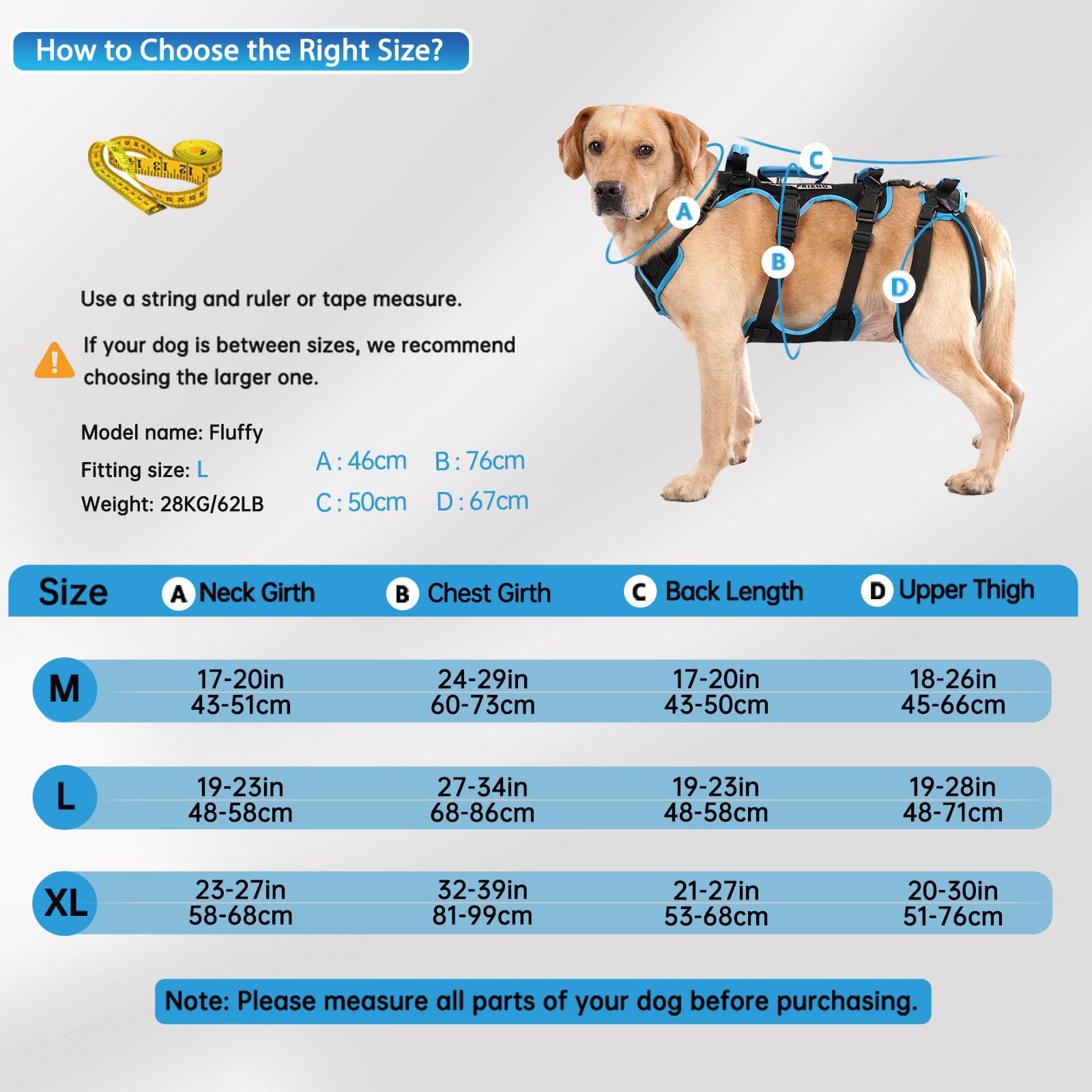 Arnés de Levantamiento para Perros Machos Grandes – Arnés 2 en 1 de Ayuda para Levantar, Apoyo para Las Patas Traseras y Asistencia en Movilidad para Perros Mayores(Negro, Grande)
