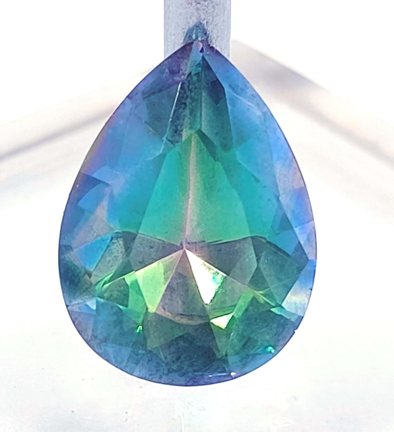 Generic Globalgems Alexandrite Natural Bi Color 4.95 Carat Certified Loose Gemstone Faceted Pear Cut Gemtone from Russian Gemstone Set For Jewelry Making Stone, 15mmx11mmx05mm