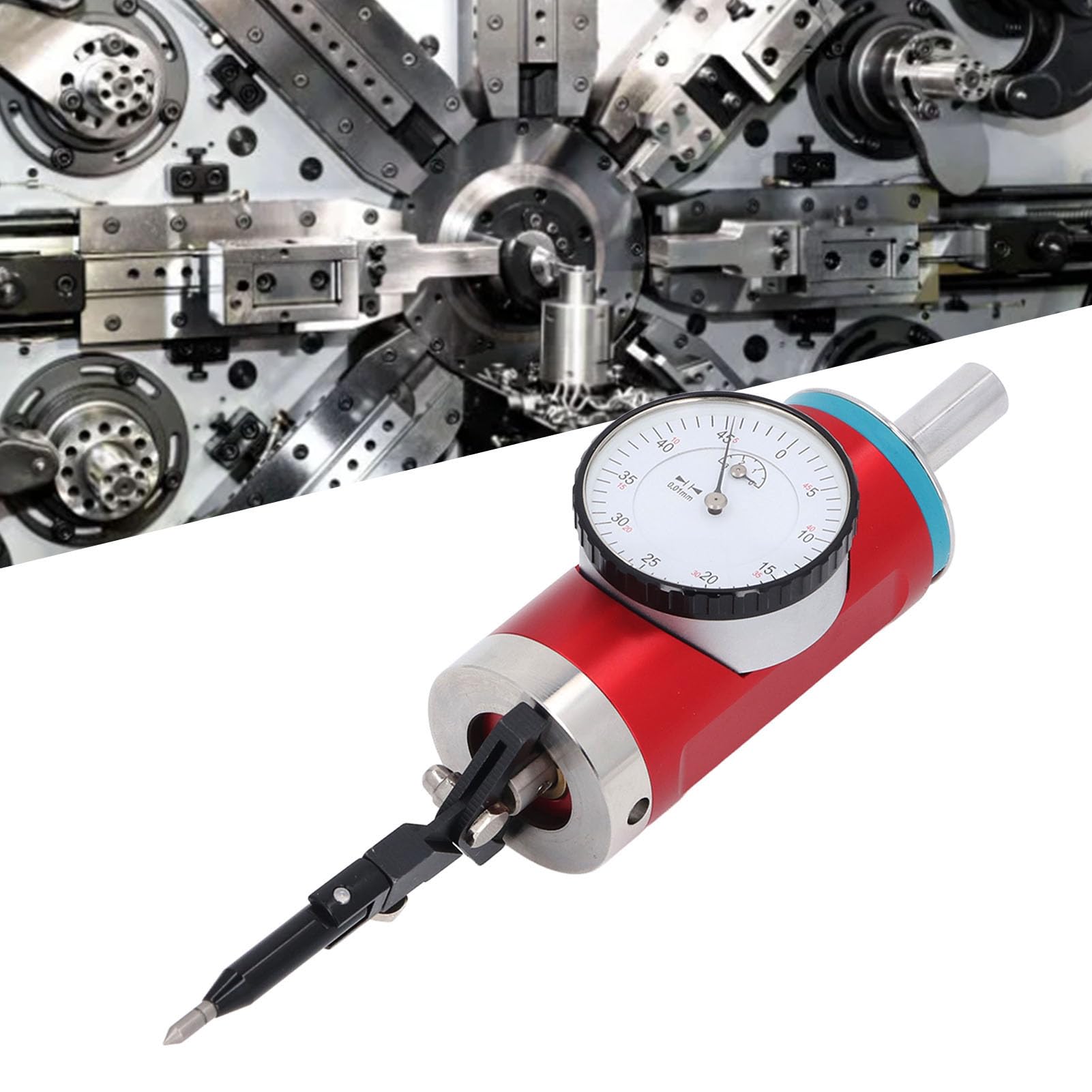 Indicador de centrado coaxial, precisión de 0,01 mm; juego de relojes comparadores para fresadoras con estuche de almacenamiento; rango métrico de 0 a 3 mm, ideal para trabajos de