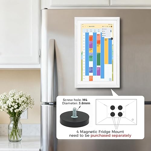 Miniatura 4 de Cambio de calendario digital de Google de 15.6 pulgadas, batería de litio integrada tabla de tareas y planificador, marco de fotos con pantalla
