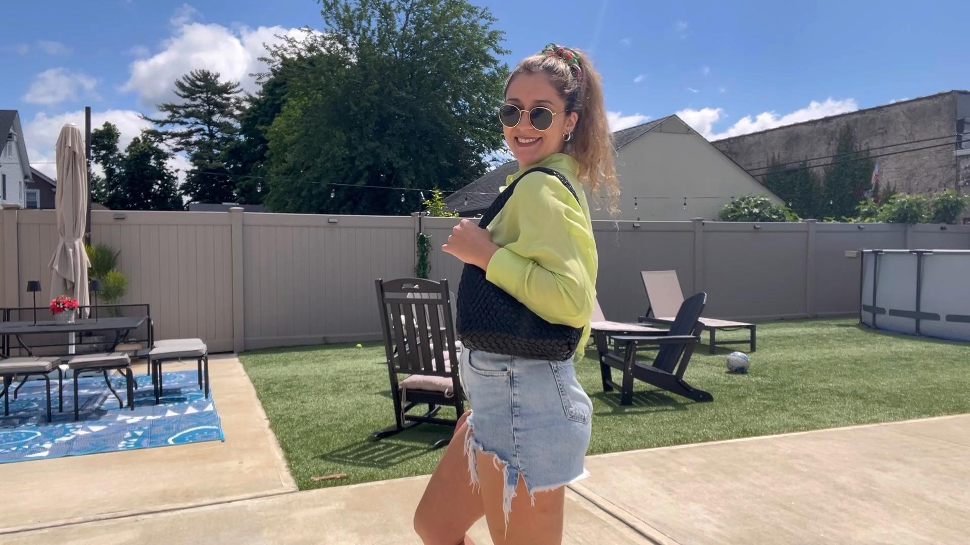 Bolso tejido para mujer, de cuero vegano, bolso bandolera y cartera pequeño, bolso de compras a la moda miniatura 7