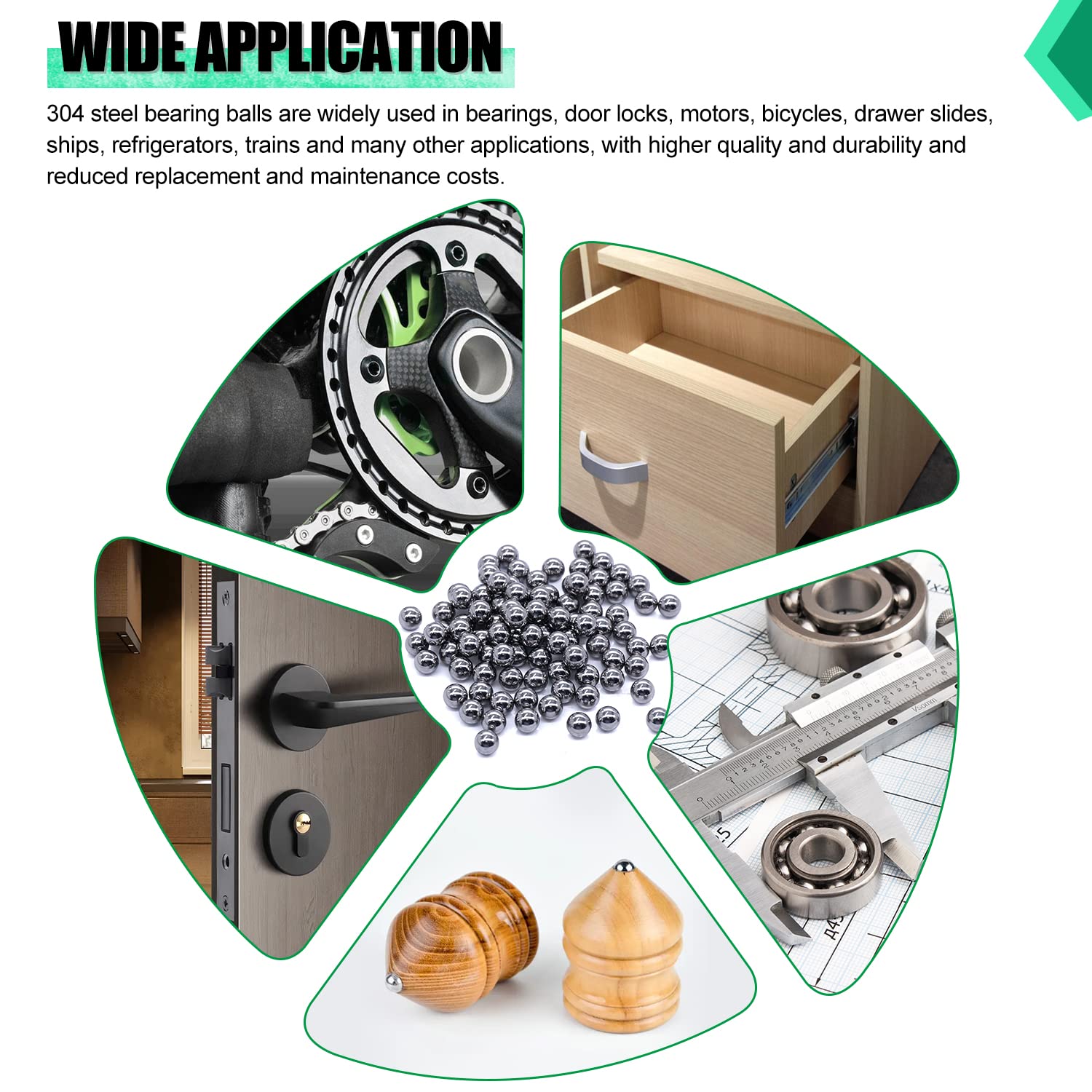 600 Stainless Steel Bearing Balls - Precision Industrial Kit -6