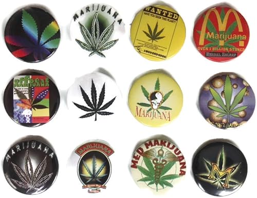 Marijuana Marihuana Grass #6 insignia de botón de calidad impresionante lote 12 nuevo pin 1.25"