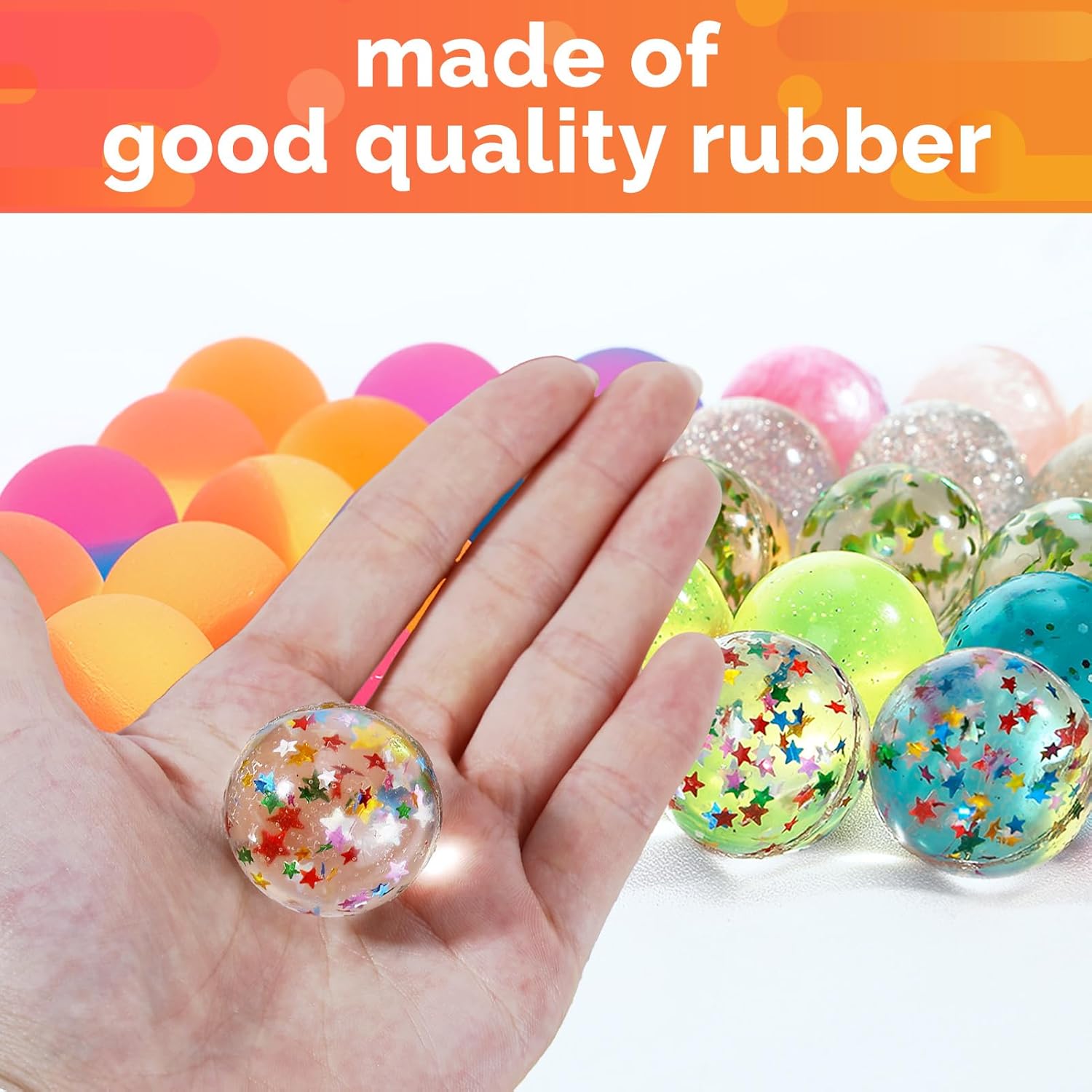 Pllieay 200 Pieces Bouncing Ball, 32mm Bouncy Balls Party Favors for Kids, Bulk Bouncy Balls for Party Favors, Prizes, Birthdays Gift and Vending Machines(Style random)