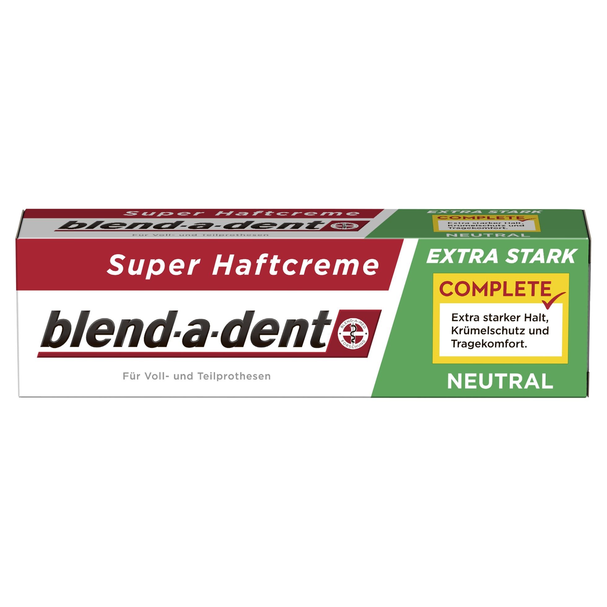 Blend-a-dent Super crema adesiva Complete extra forte – neutra, confezione da 12 (12 x 47 g)