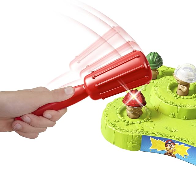 Foto 3 de 7 de Mattel Games Whac-a-Mole Juego de Mesa con Luces y Sonidos, Juego para niños y niñas +4 años (Mattel GVD47)
